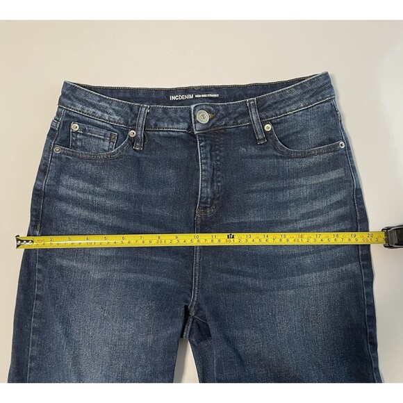 International‎ Concepts INC Denim Jeans Dark Wash High Rise Straight 31 12 - Picture 7 of 10
